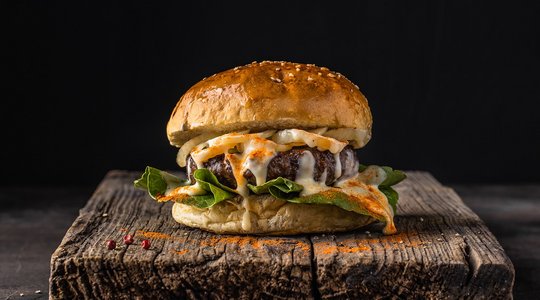 Kochkäs-Burger mit fluffigen Bun Kochkäs-Burger mit fluffigen Bun