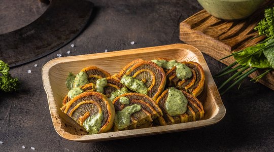 Gebratene Maultaschen mit hausgemachter hessischer grüner Soße Gebratene Maultaschen mit hausgemachter hessischer grüner Soße